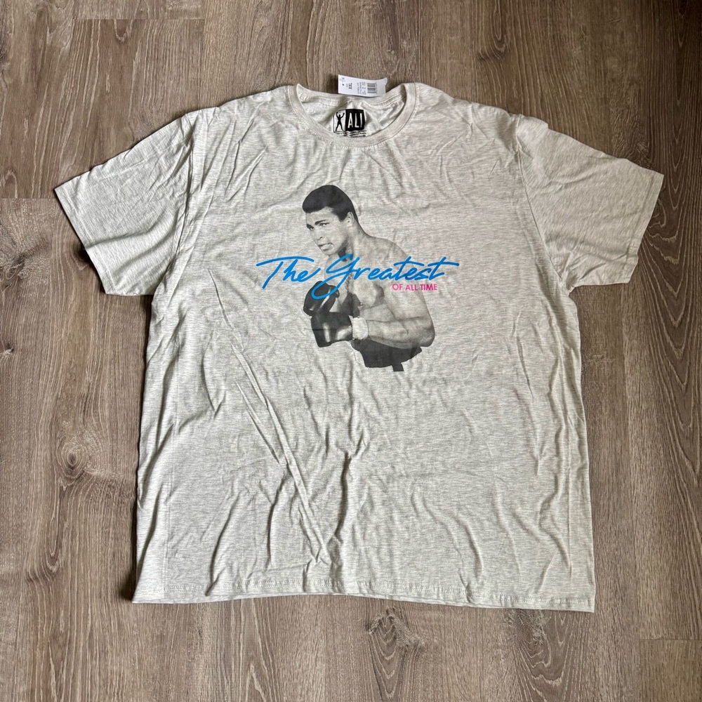 T-Shirt Muhammad Ali "The Greatest of All Time" Graphic  || XXL Gray